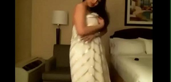  sexy indian girl in white saree